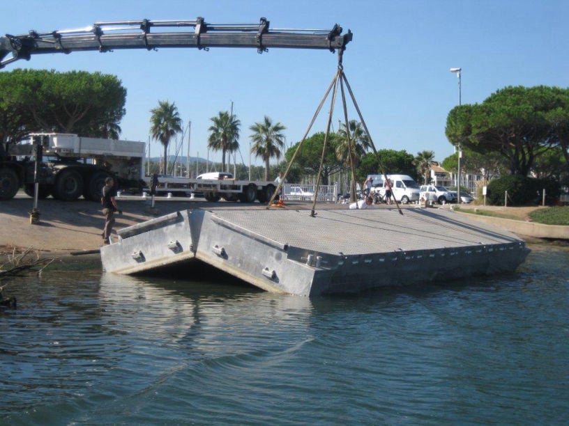 création d'un ponton golfe inox